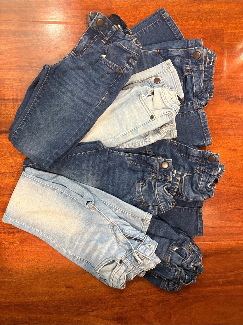 Jean Bundle (7 girls jeans) Light & Dark Wash Stretch skinny Jeans.